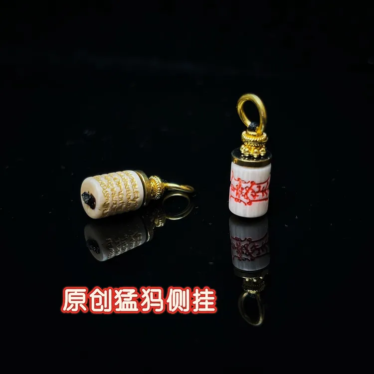 保真天然原创猛犸牙精工侧挂不挑串百搭款文玩配饰5A冰料