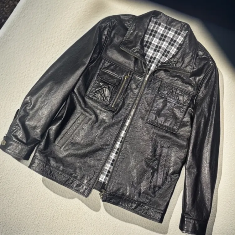 男士真皮外套夹克