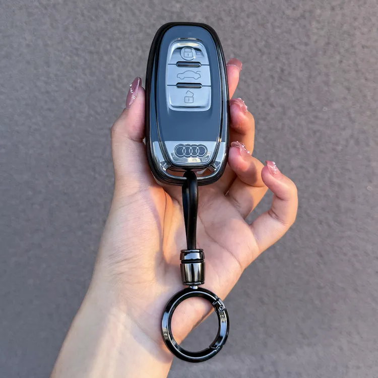 适用奥迪A6L汽车钥匙套12-18款老款Q5超薄A8L/A4L男女士遥控包扣
