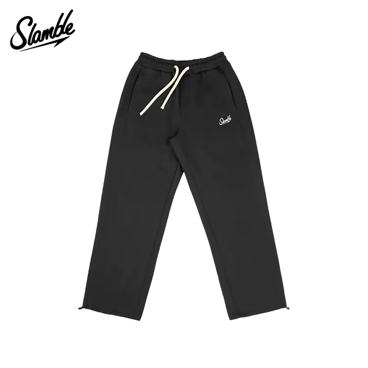 SLAMBLE春季新款可束脚宽松运动卫裤男女百搭休闲长裤简约潮美式