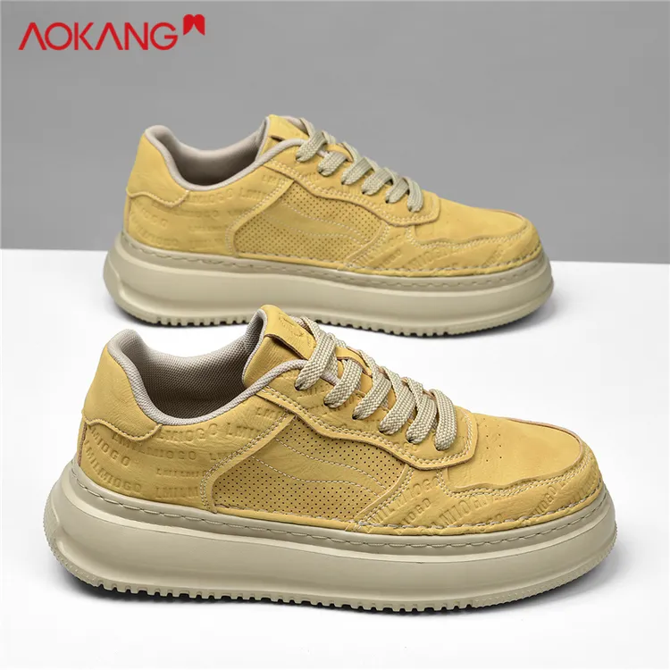 奥康男鞋2025鞋子男款秋季透气运动板鞋男士休闲增高百搭工装潮鞋