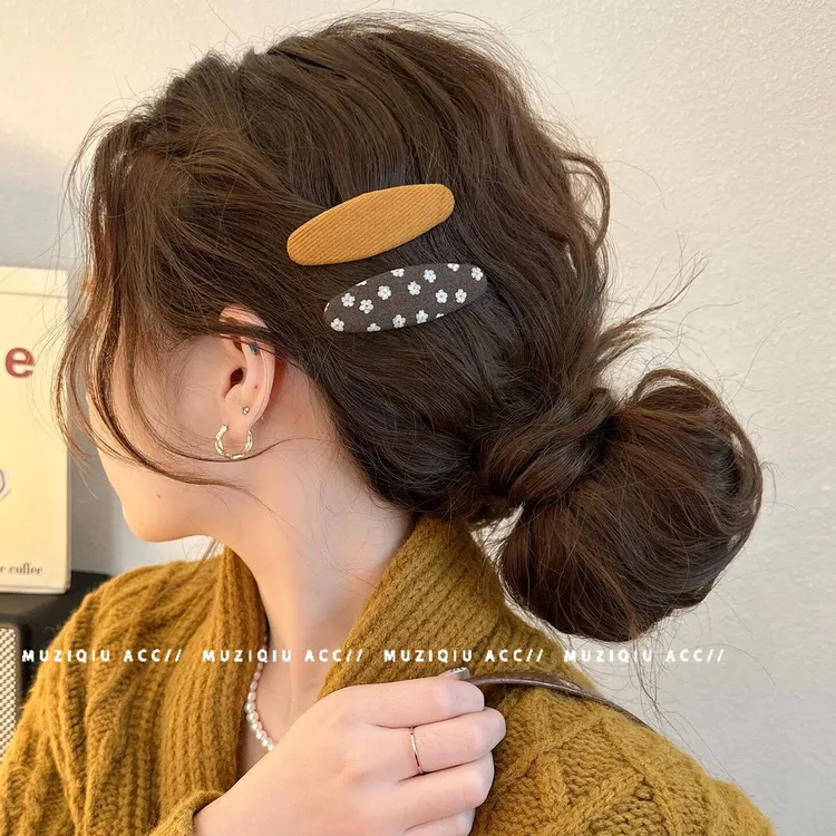 木子秋韩版时尚百搭花朵蝴蝶结刘海bb夹高级感时髦洋气甜美碎发夹