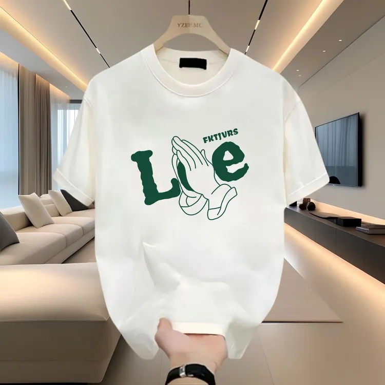 美式痞帅重磅纯棉短袖T恤青年男女款夏季ins潮牌街头修身百搭上衣