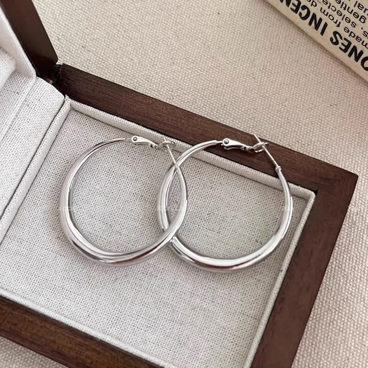 合金耳饰 素圈大耳圈女高级感耳钉气质耳环耳饰HZ031