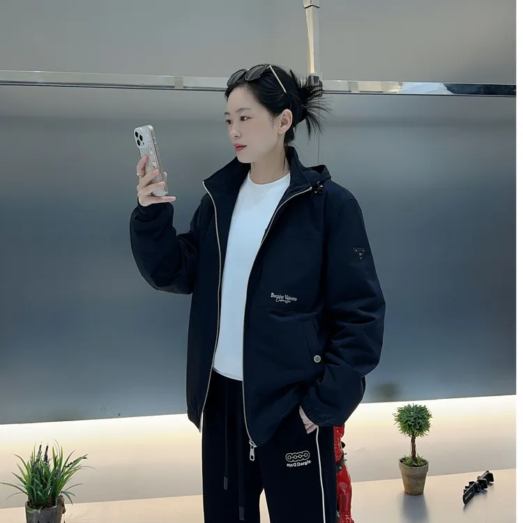 [周晓君】2025秋冬款BV男士高端轻奢简约大气连帽休闲加棉夹克外套