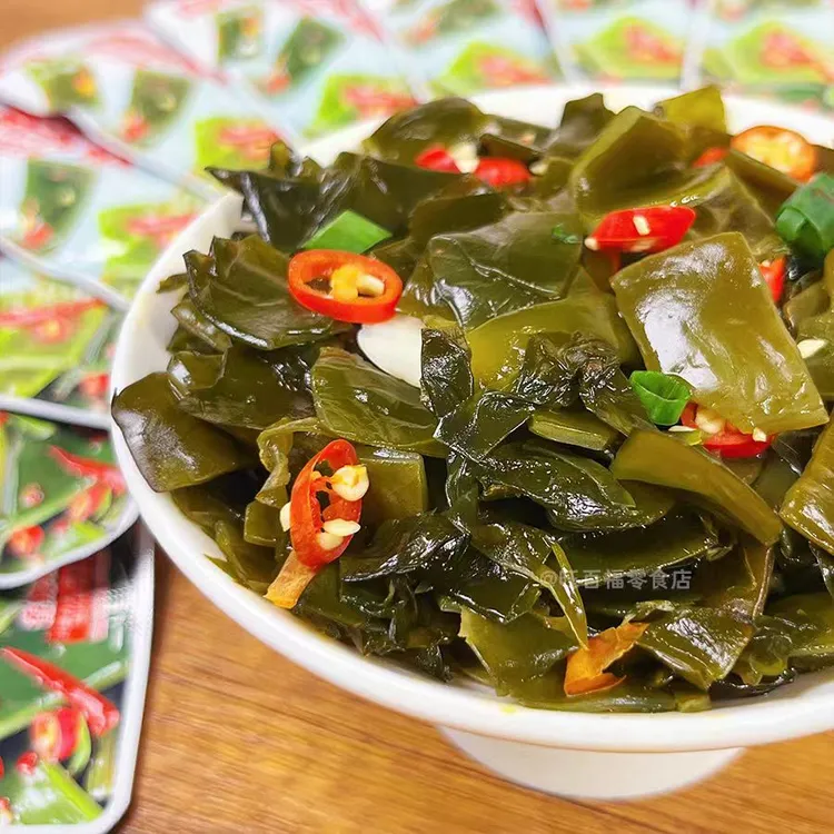 口口巧爽海带香辣味深夜充饥必备海带片休闲零食开袋即食解馋小吃