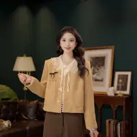 琦琦【梧桐树下】港风复古纯色显瘦外套YE0708338