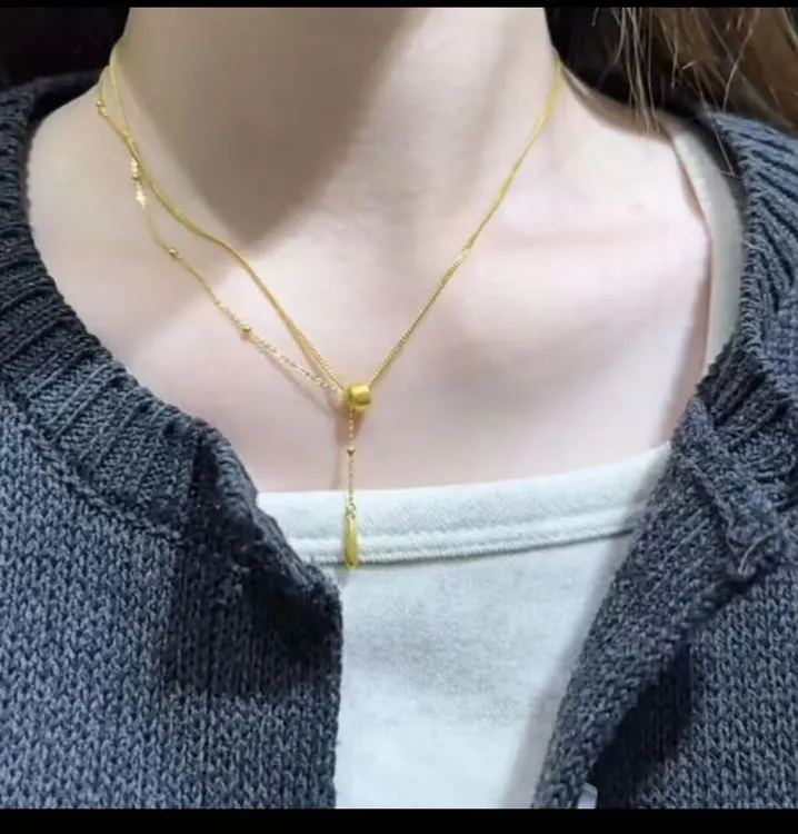 非金属亚克力项链 2025新款法式奢华感极简主义洛神之泪项链