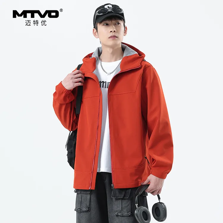 MontVoo/迈特优三防连帽软壳夹克保暖防水通勤外套防风冲锋衣6611