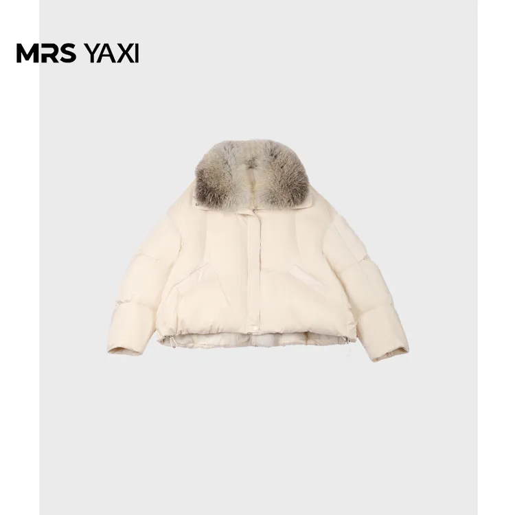 Mrsyaxi狐狸毛领短款鹅绒服YX4010507