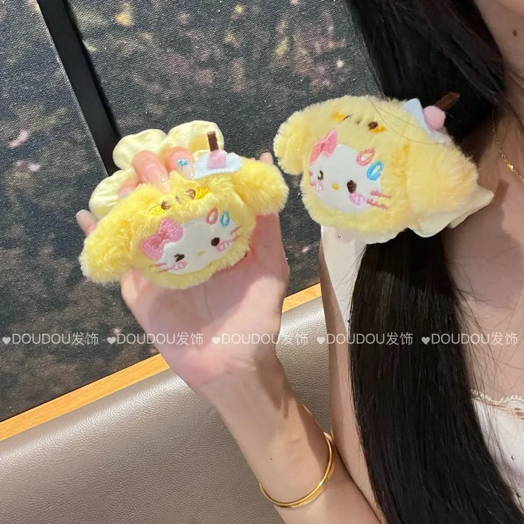 可爱新款创意布丁猫咪公仔发圈学生刘海少女心百搭爆款小众