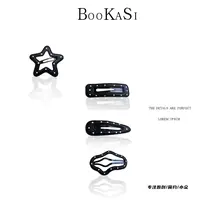 「杏野」韩版黑白波点皮质发夹BB夹侧边刘海夹碎发边夹发卡发饰G-71