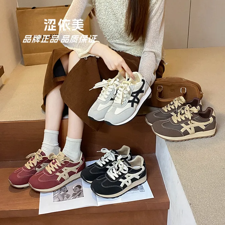 【复古真皮德训鞋】2025秋季新款爆款阿甘鞋休闲运动鞋美拉德女鞋
