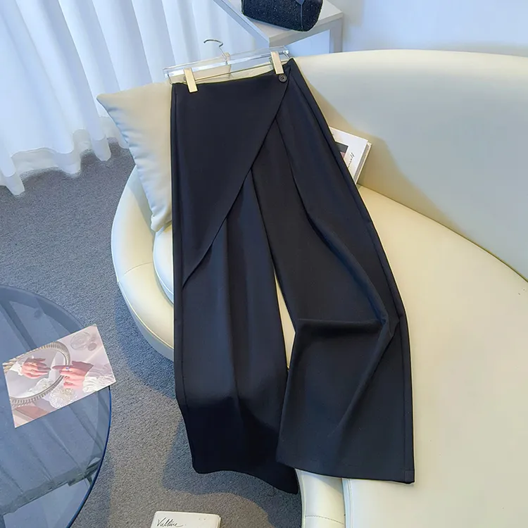 300斤大码高腰西装裤女夏新款垂感高级感胖mm老钱风松弛感女装
