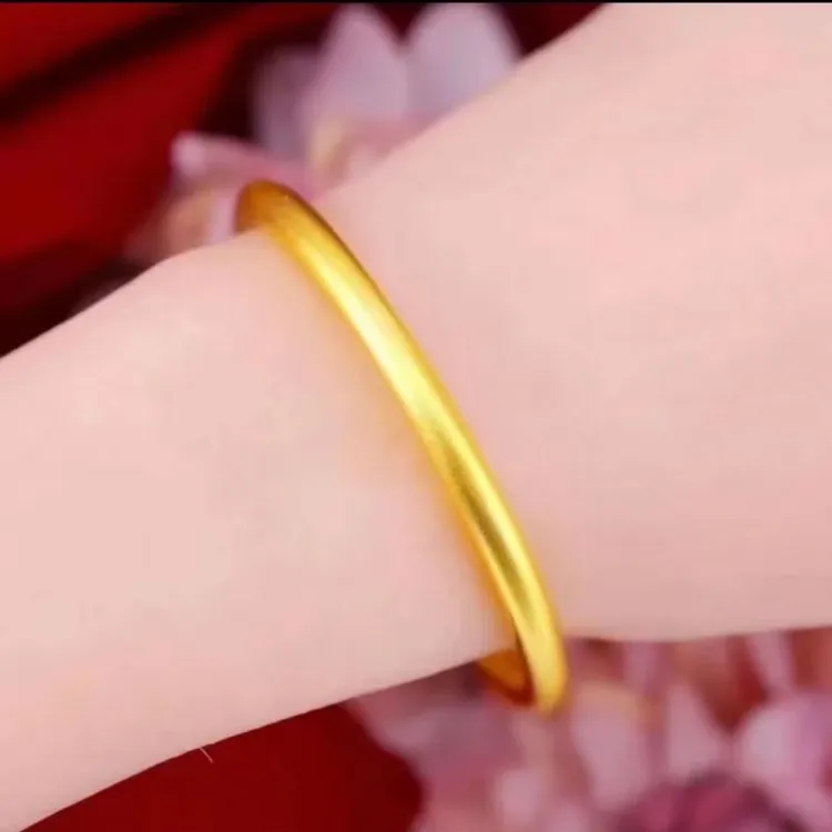 合金手镯 5毫米古法手镯百搭工厂闭口工艺