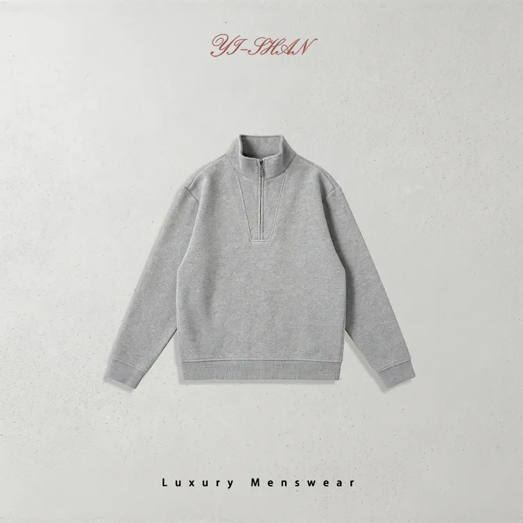 25sss丨秋冬加厚羊毛混纺空气感极简风立领男卫衣BG-5218+K-158