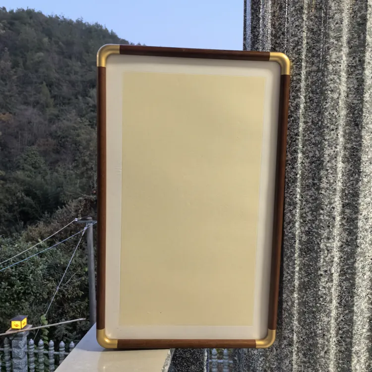 【背板30*50】仿铜角开放漆花梨色实木画框相框