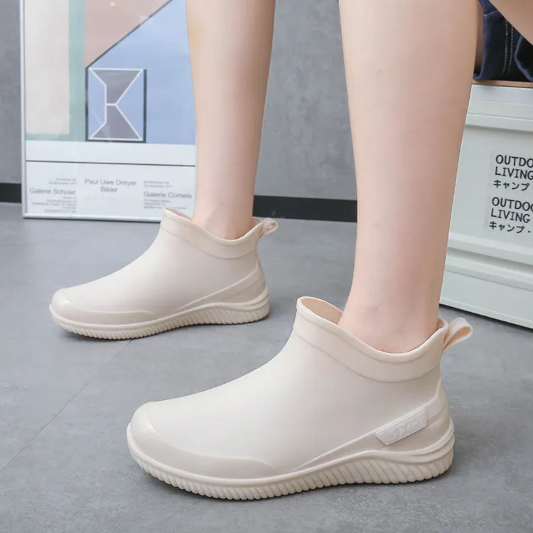 女士雨鞋短筒简约春秋防滑雨靴耐磨低帮水靴厨房外穿防水鞋女款