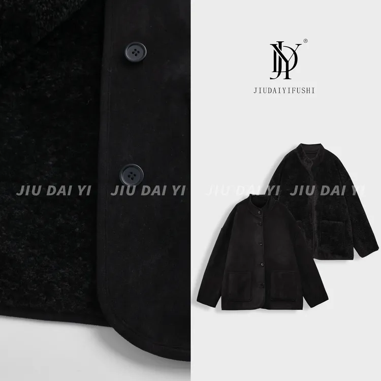 玖黛衣【两面穿】冬季韩版立领加厚~可双面穿~百搭外套WTP47115