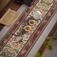 美式复古长方形花卉硅藻泥欧式桌旗防滑吸水桌垫家用防烫茶席垫