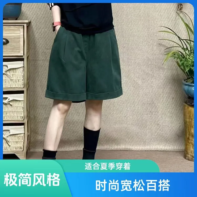 夏季新款休闲风薄款爆款宽松显瘦短裤高腰A字外穿百搭洋气女短裤