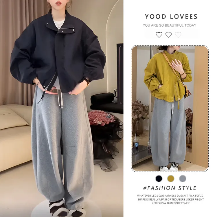 巨好看的春秋一整套韩系休闲冲锋衣外套上衣女显瘦百搭卫裤两件套