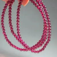 天然石榴石（紫牙乌3mm）三圈手串/580
