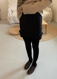 韩代. 茜茜小姐    波点针织木耳裙  L25092625