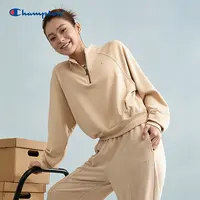 【小小莎专属】Champion冠军立领半拉链水洗做旧插肩卫衣U5ASWEW005