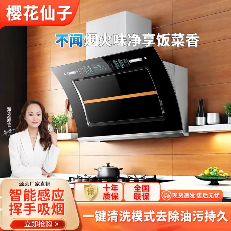 樱花仙子抽油烟机家用厨房双电机自动清洗小型油烟机