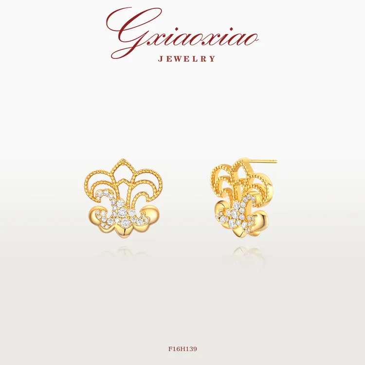 G XIAOXIAO耳饰 【鸢尾幻星】高级鸢尾花耳环 F16H139新年礼物