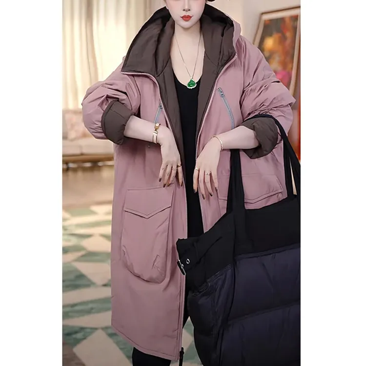 时尚潮流减龄气质显瘦上衣女2025新款高级感小众洋气拼接纯色棉服