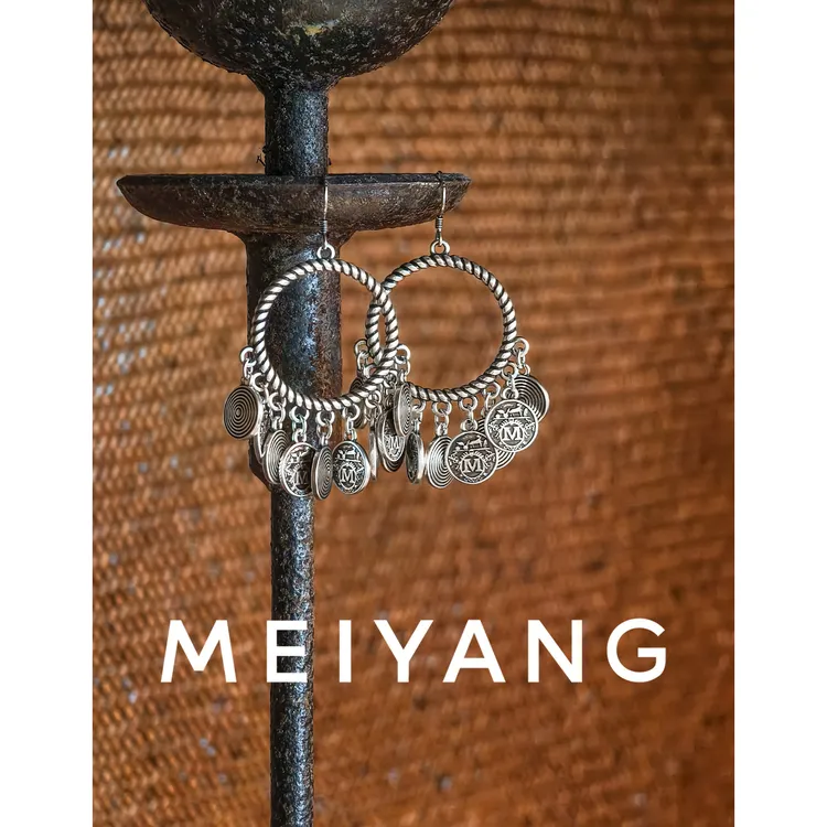 合金耳饰 A美洋MEIYANG 苗疆耳环【商场同款】雕花耳钩/耳夹-周五