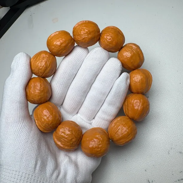野生小核桃木鱼光头元宝皮质好分量重压手感奶蜡皮上色快