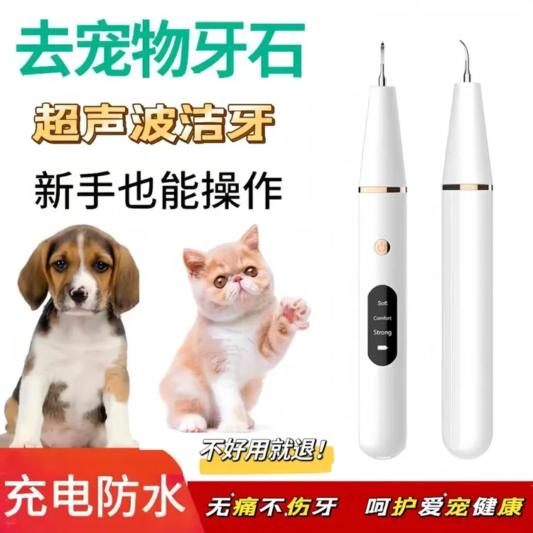 宠物超声波电动牙刷口腔日常清洗舒适洗牙器干净耐用狗猫牙垢洁牙
