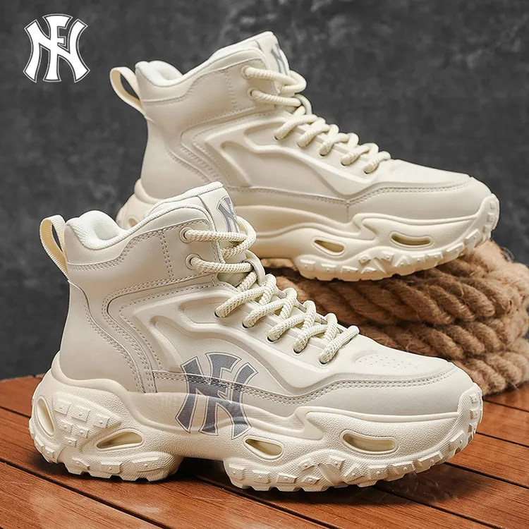 FN马丁靴男款高帮2025新款防风软底运动休闲鞋宽楦增高秋冬男鞋子