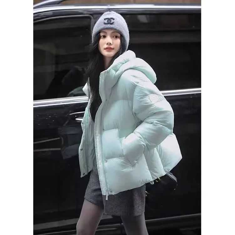 联名连帽羽绒服女款2025秋冬季时尚设计感加厚高级外套