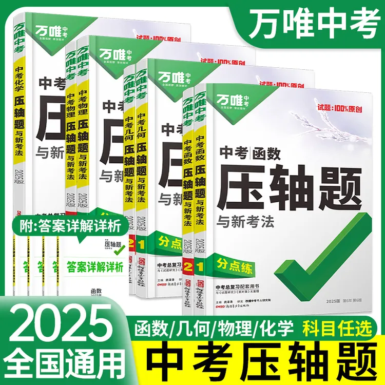 2025万唯中考数学压轴题物理化学初中数学函数几何模型几何辅助线