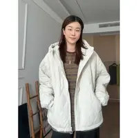 美亚恩NANA【菱格纹棉服】秋冬韩系菱格纹连帽棉服外套女宽松C0507