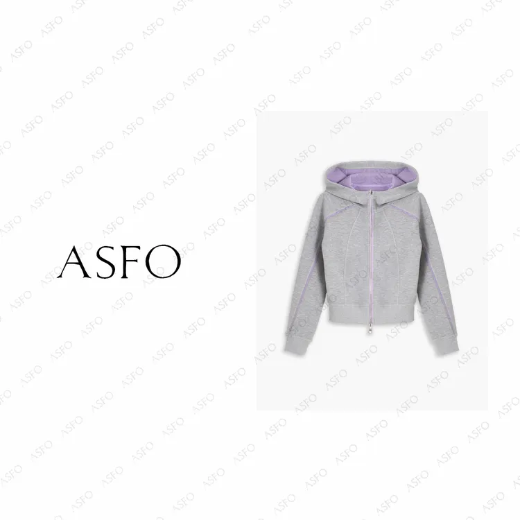 【AS撞撞牌】25新重磅拼接撞色双面穿连帽卫衣开衫AS25DDWT04452