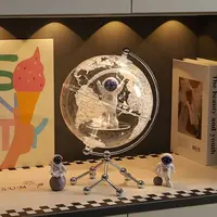 透明地球仪带灯发光摆件轻奢高档客厅宇航员MXJ M7215