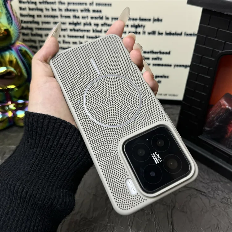 超薄Magsafe磁吸细圈适用小米15手机壳散热透气小米14pro防摔硬壳