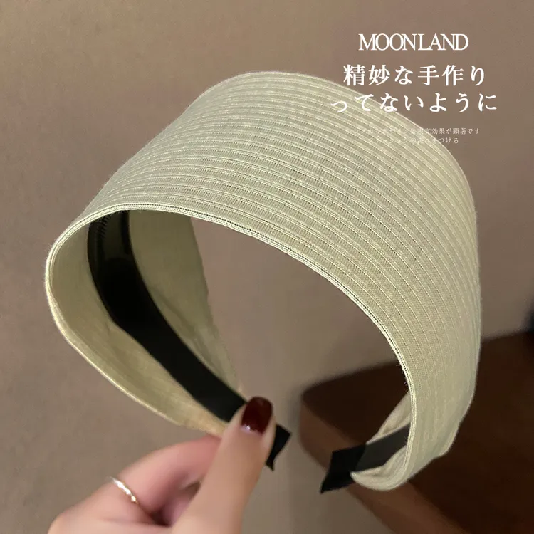 韩版针织超宽发箍高级感显脸小发卡外出百搭发捆洗脸压发头箍头饰