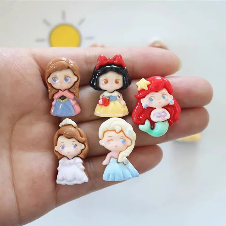 亮面公主美人鱼3D立体水杯贴纸中控显示屏贴电动车车载贴DIY