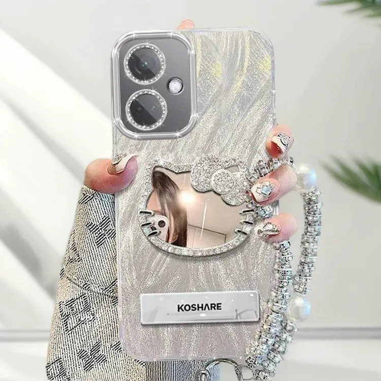 自带镜头膜OPPOK11手机壳全包防摔PJC110软壳镶钻kt猫镜子k11羽纱