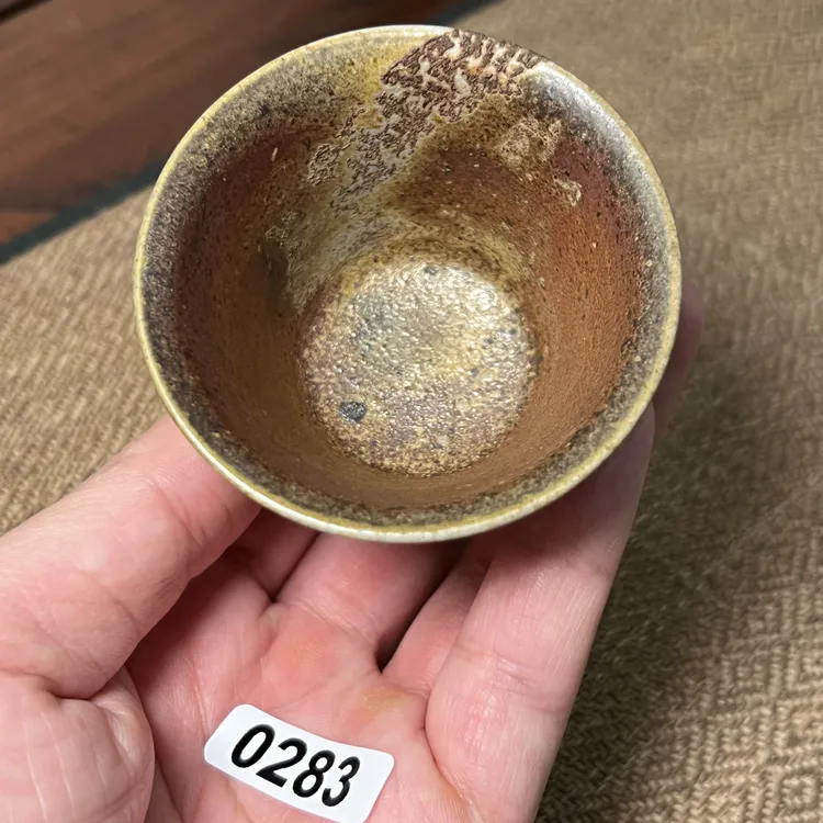 0283山本陶秀备前烧茶杯60ml口6.5高4.8无伤无修无箱