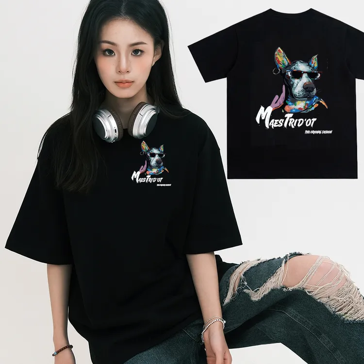 短袖T恤男夏季2025新款美式纯棉上衣ins潮牌半袖港风宽松男生体恤