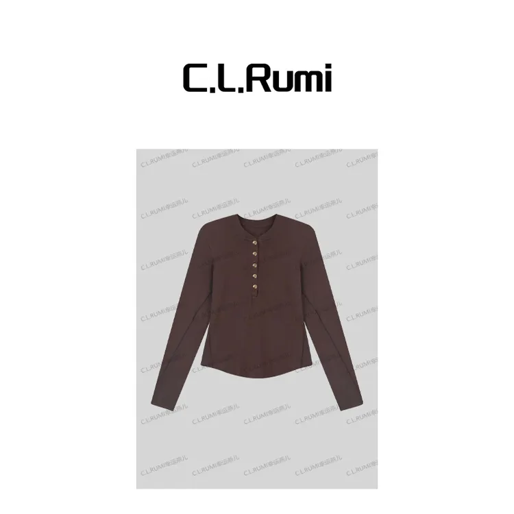 【Rumi时装】高定 小众轻奢百搭通勤V领经典羊毛针织打底衫4733tx