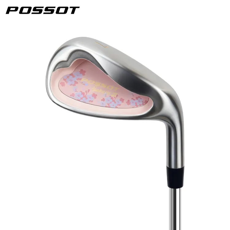 POSSOT高尔夫女士樱花铁杆不锈钢7号铁初学者比赛练习铁头球杆