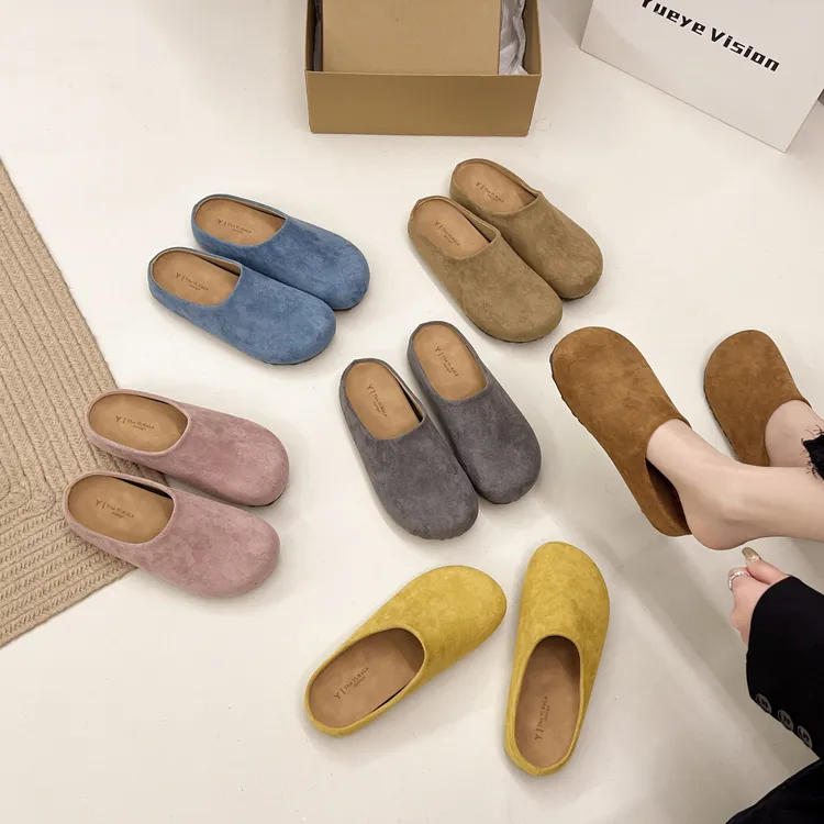 （梧桐专属）厚底勃肯鞋包头半拖鞋女外穿2025春秋新款